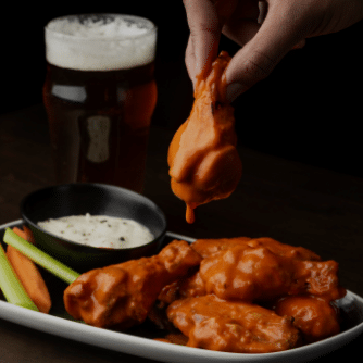 TWICE-COOKED BUFFALO WINGS