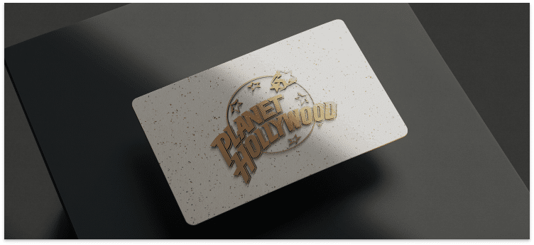 Planet hollywood white gift card