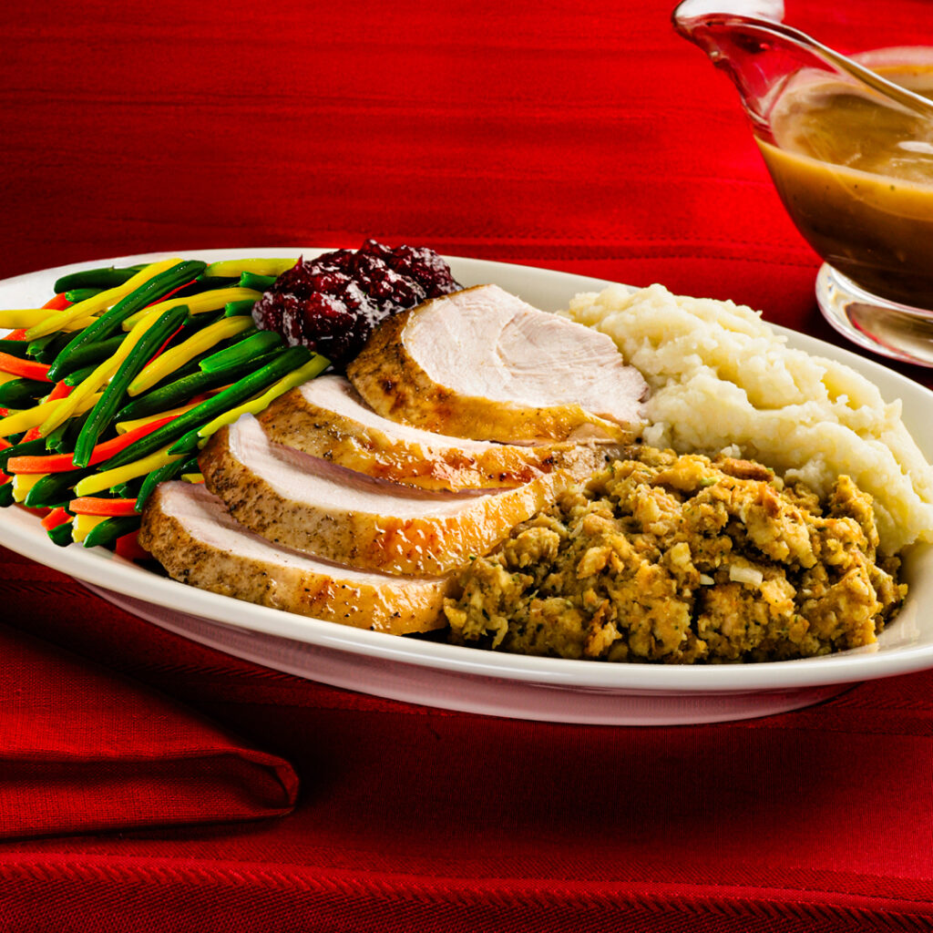 Turkey, Stuffing, and sides from Thanksgiving dinner at Planet Hollywood