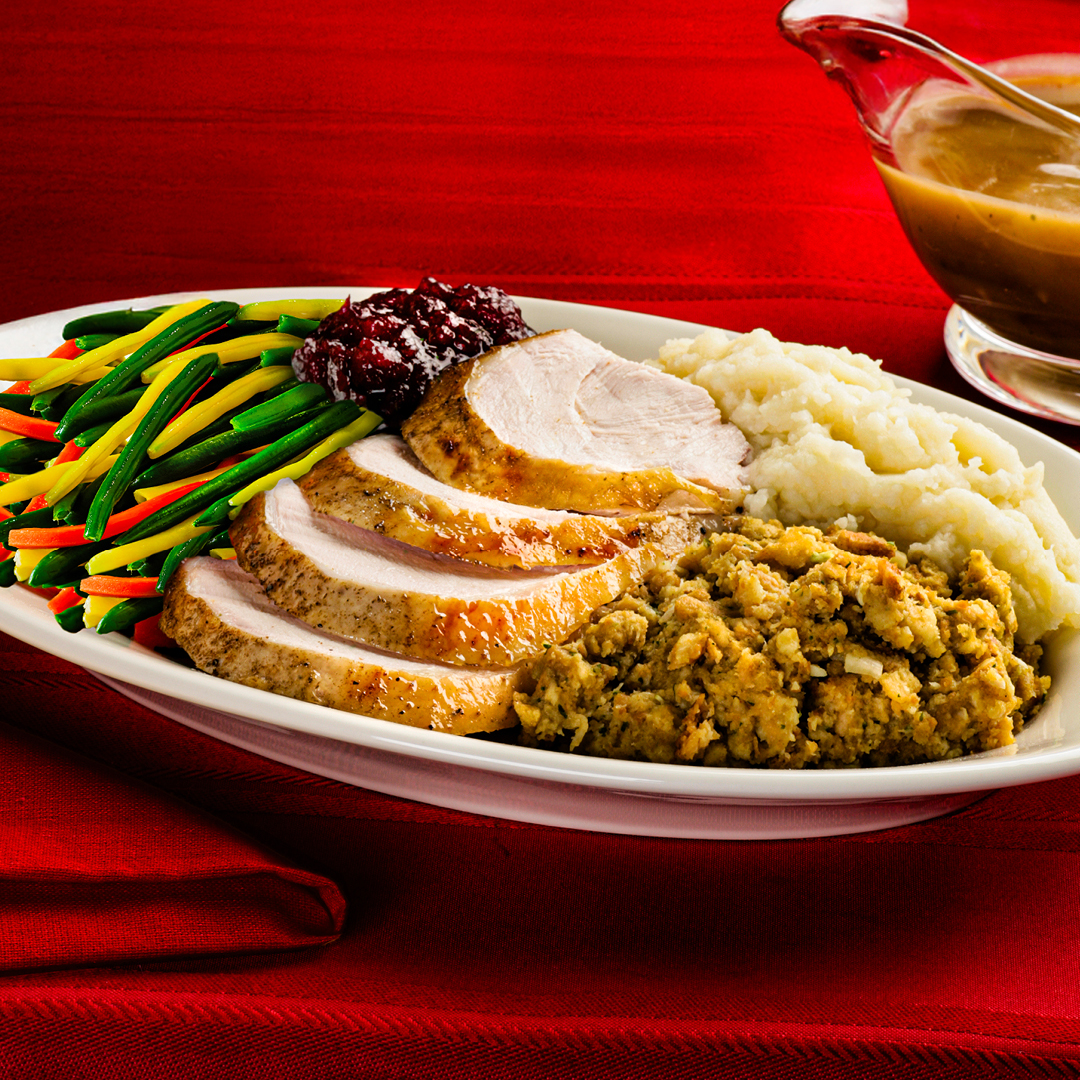 Turkey, Stuffing, and sides from Thanksgiving dinner at Planet Hollywood