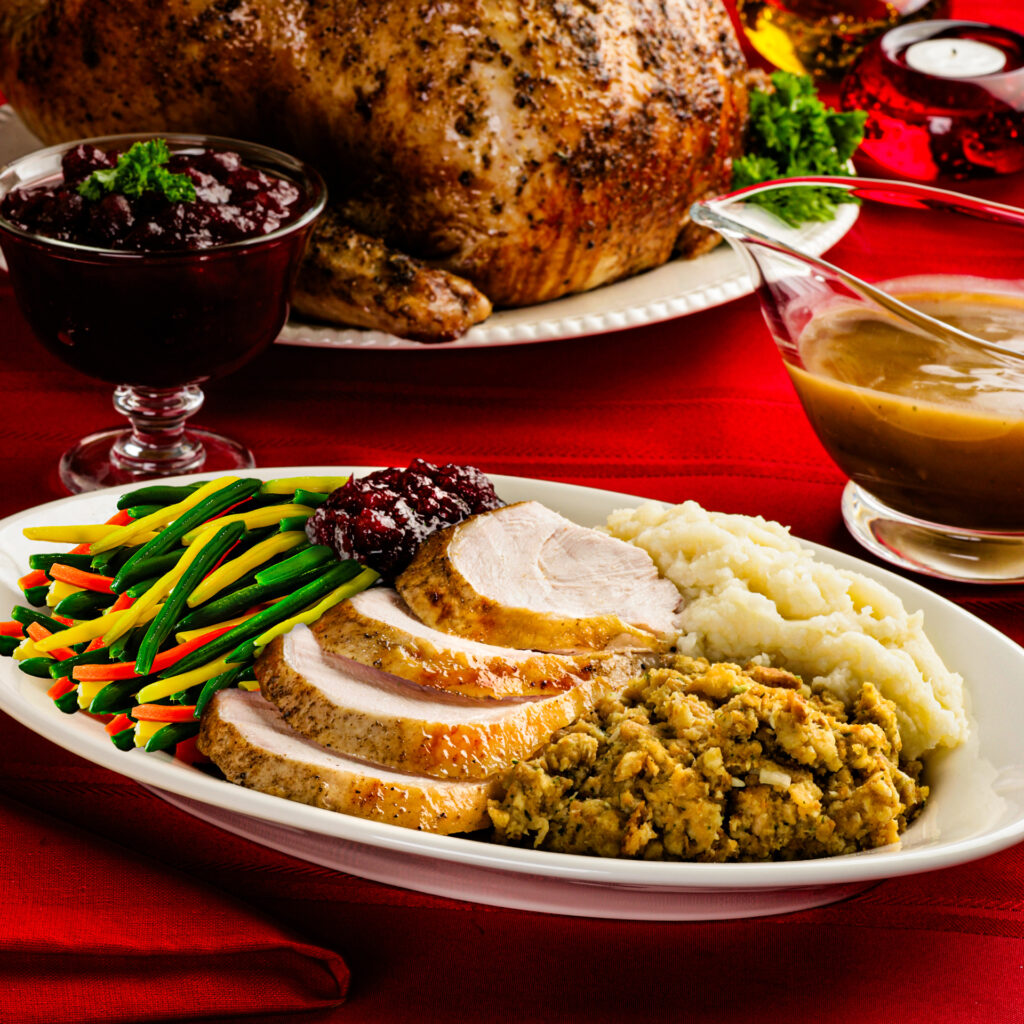 Turkey, Stuffing, and sides from Thanksgiving dinner at Planet Hollywood
