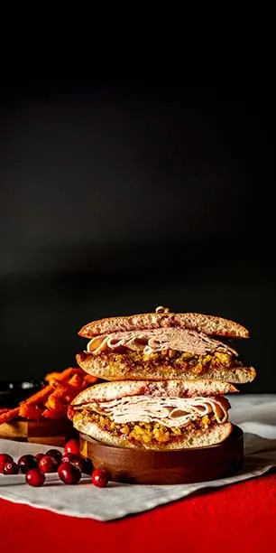 A holiday turkey sandwich from Planet Hollywood