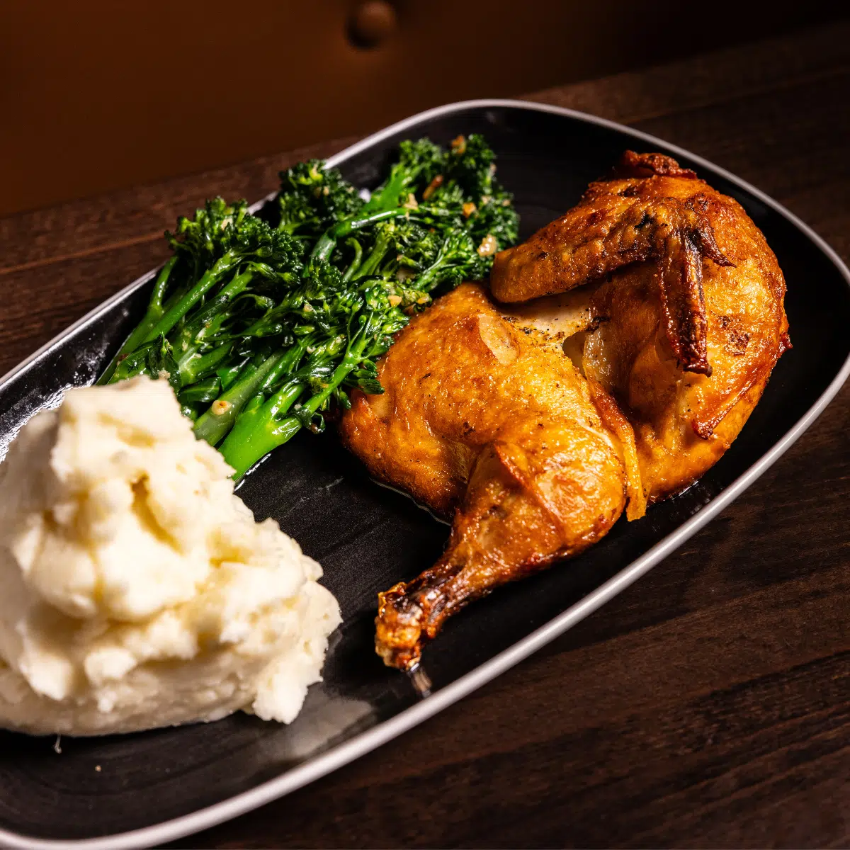 A half roasted chicken